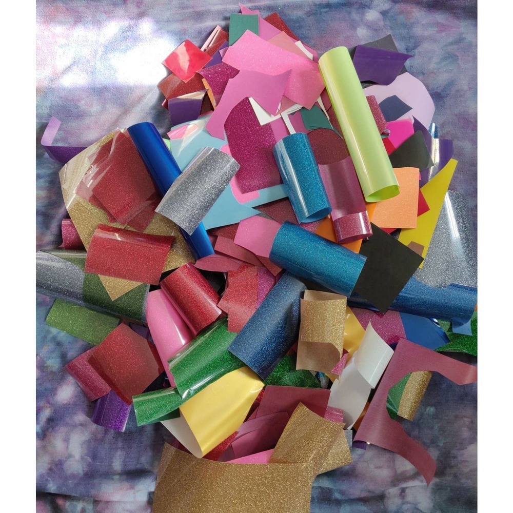 HUGE glitter heat press vinyl HTV SCRAPS